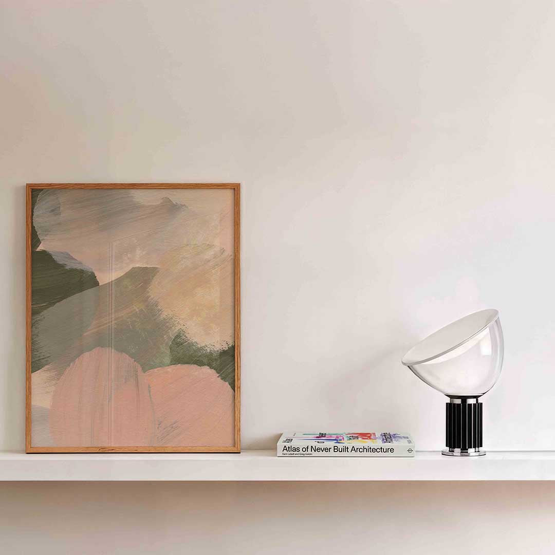 Abstracte penseelstreken – schilderkunst als moderne portret poster