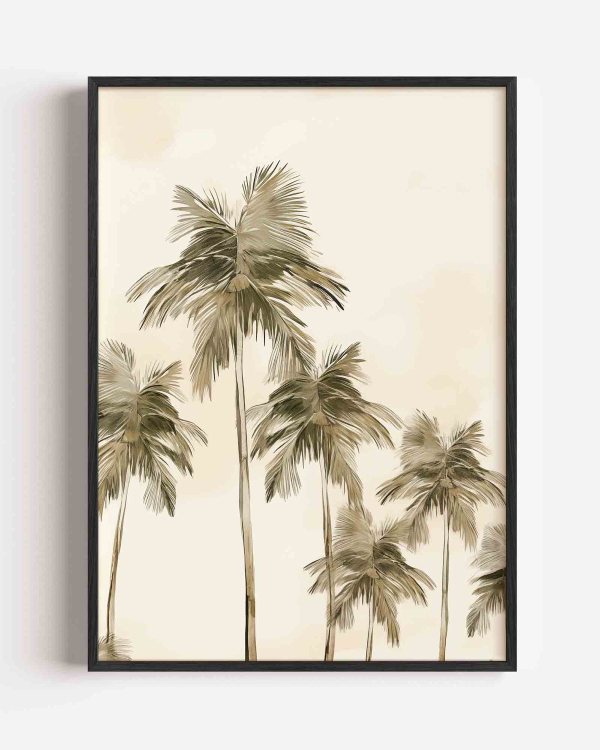 Palmboom silhouetten – jungle portret poster als wanddecoratie