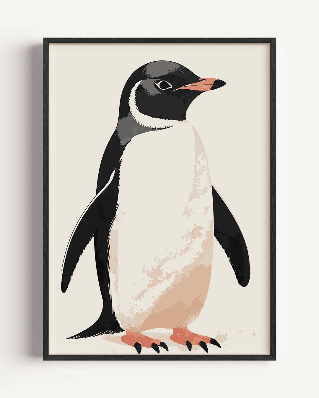 Stijlvolle Pinguïn – kids portret poster als wanddecoratie