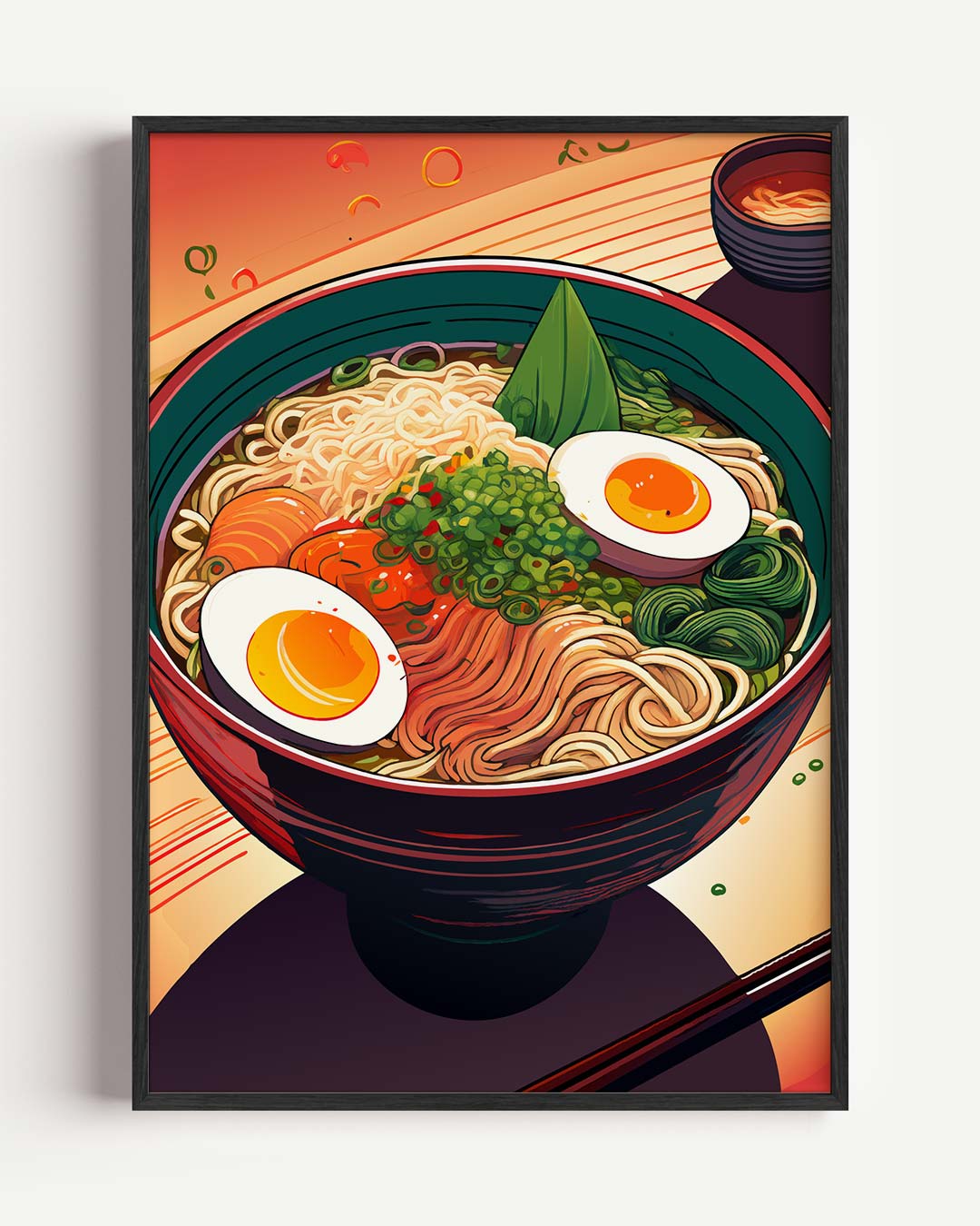 Kleurrijke Ramen Fantasie – keuken portret poster als wanddecoratie