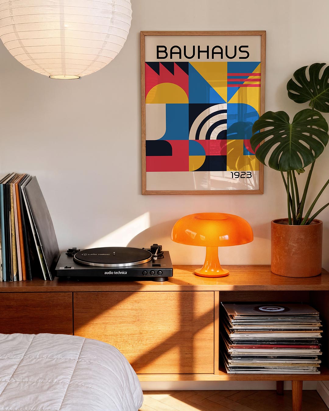 Vormen en vlakkenspel – moderne Bauhaus wandkunst als poster