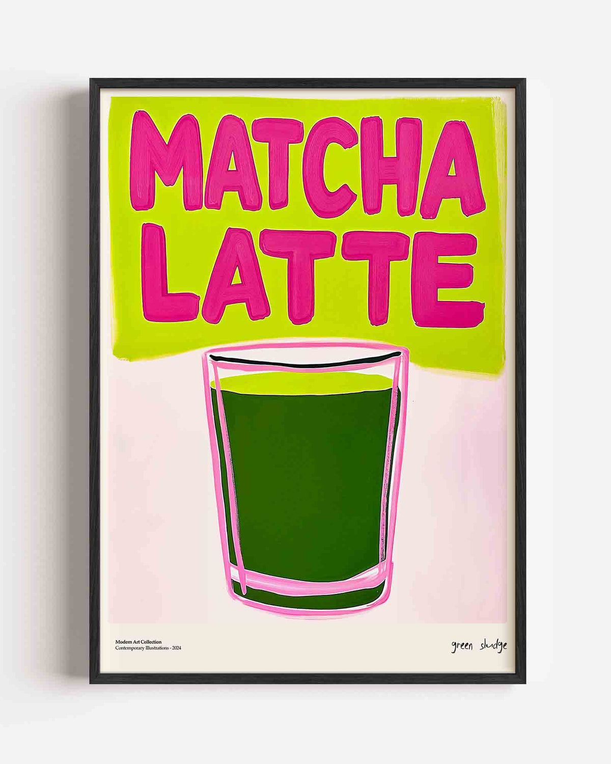 Matcha latte – Pop Art en Streetart portret poster als wanddecoratie