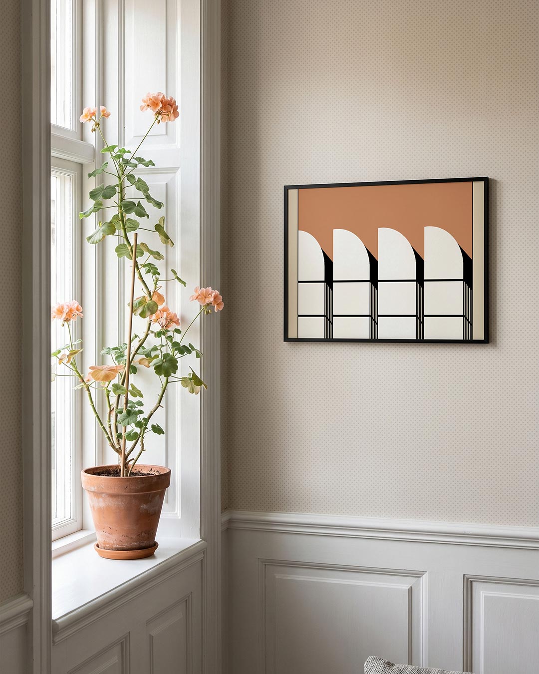 Vorm en balans – liggende Bauhaus poster voor aan de muur