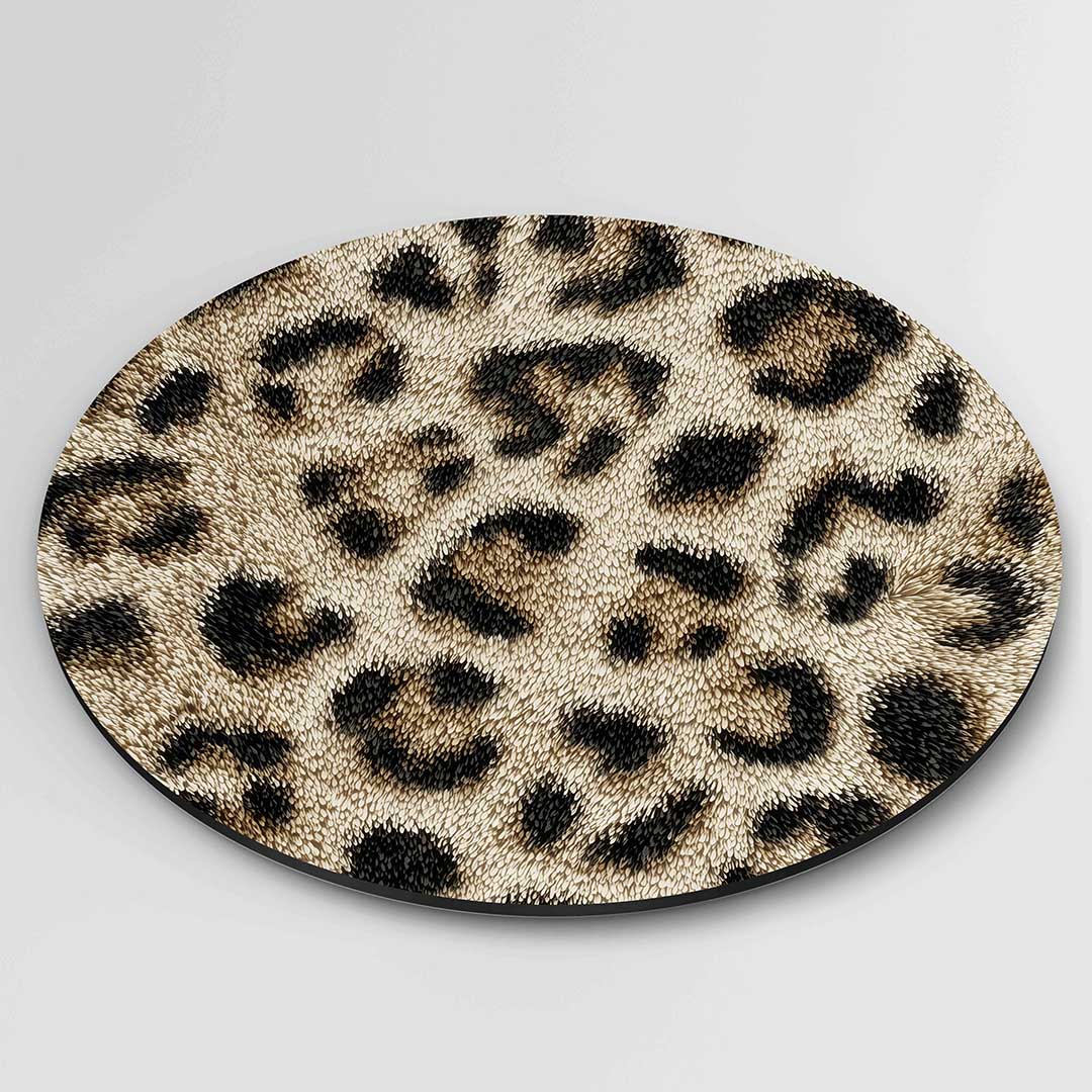 Luipaardprint – ronde safari wanddecoratie van WallArtistic