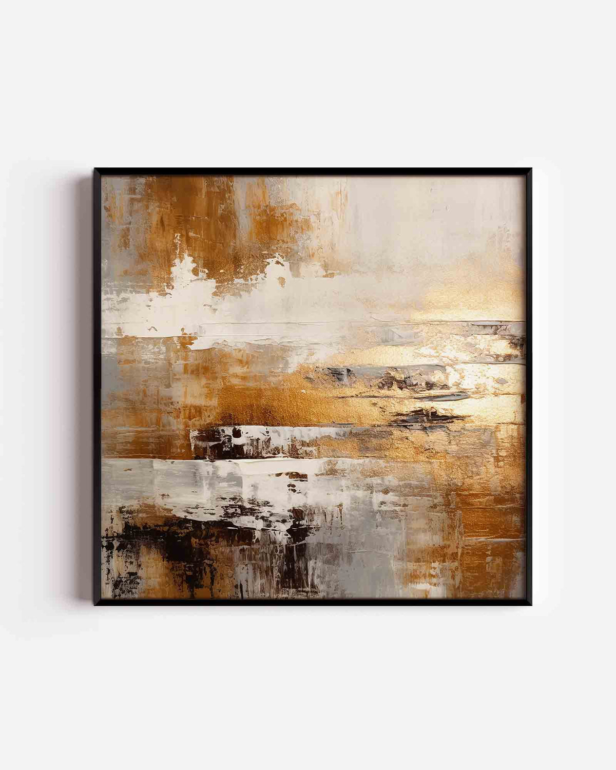 Abstracte gouden textuur – abstracte textuur vierkante poster als wanddecoratie
