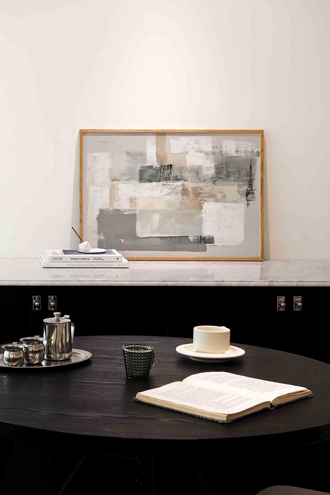 Abstracte vormen – abstracte poster in liggend formaat