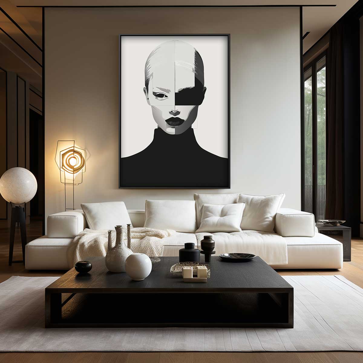 Mystieke Gezichtsvorm – staand kunstwerk voor modern interieur