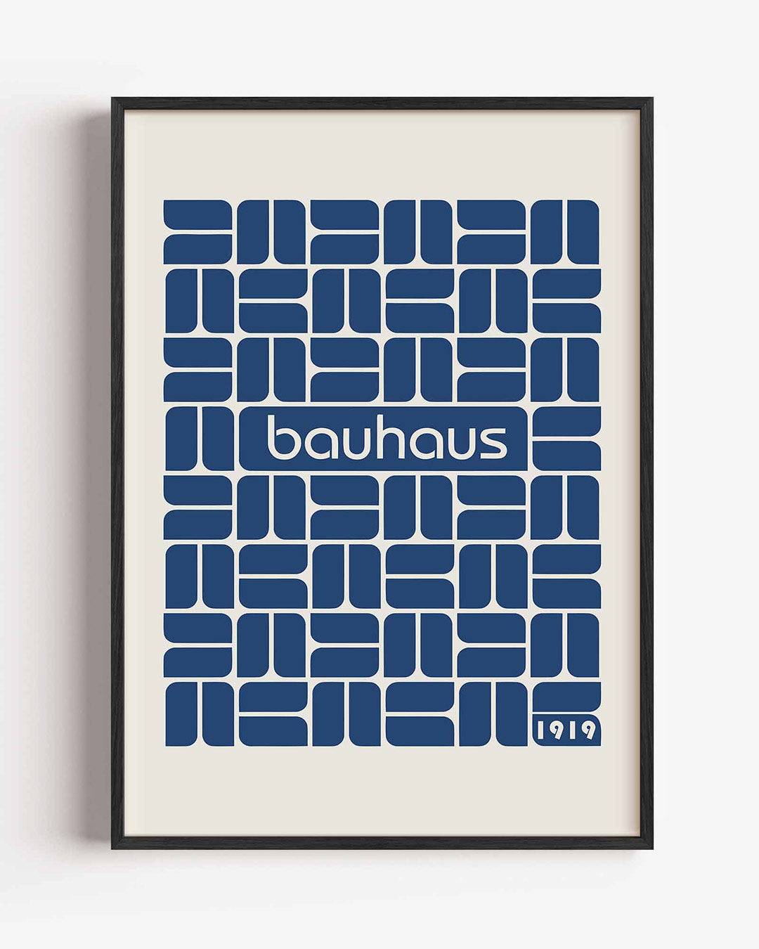 Vormritme en kleur – staande Bauhaus poster als wanddecoratie
