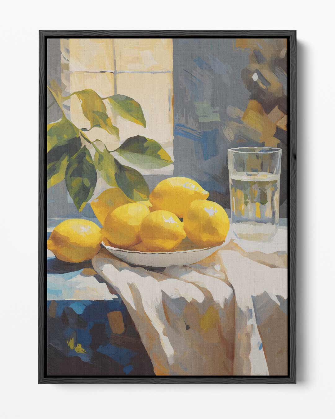 Zonnige Citroenen Stilleven – portret kunstwerk als wanddecoratie