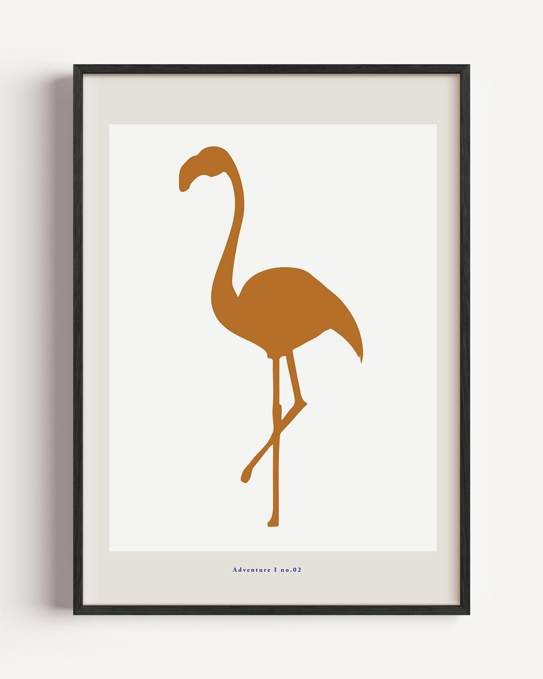 Stijlvolle Flamingo Silhouet – zomer portret poster als wanddecoratie