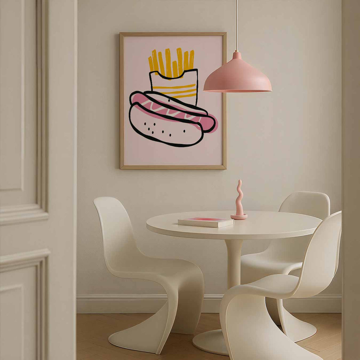 Speelse Fastfood – zomerse poster in staand formaat