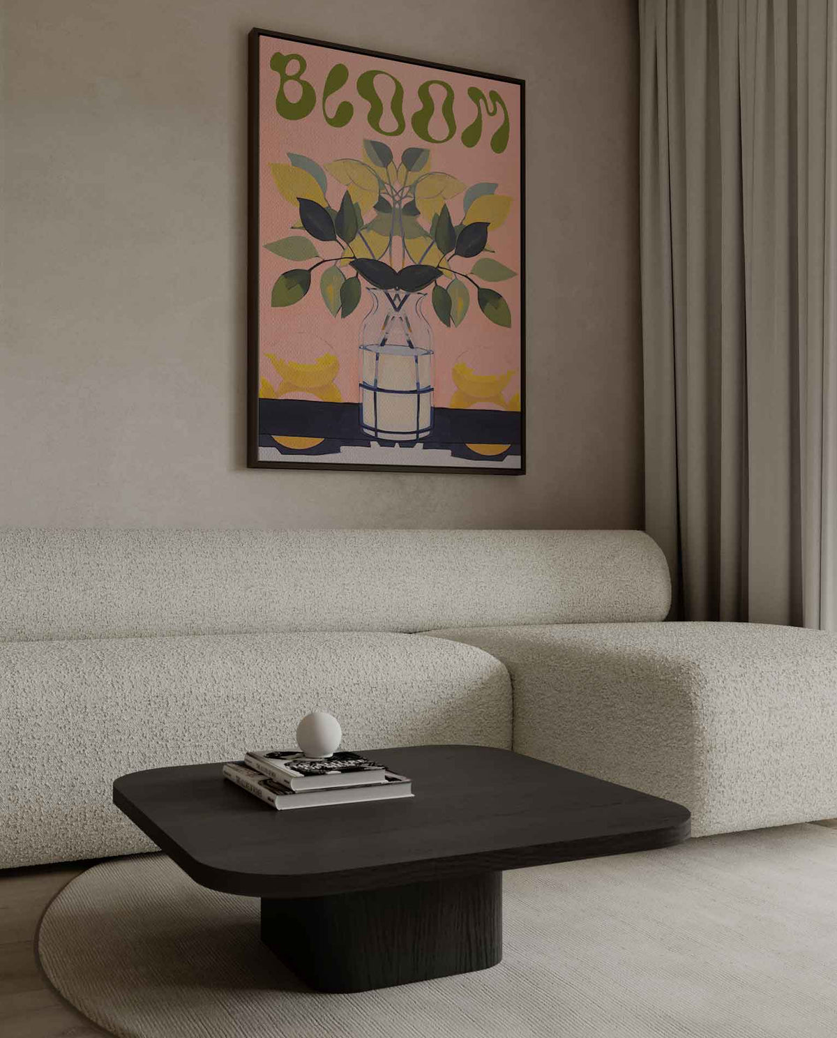 Bloemrijke Reflectie – canvas wanddecoratie in portret formaat
