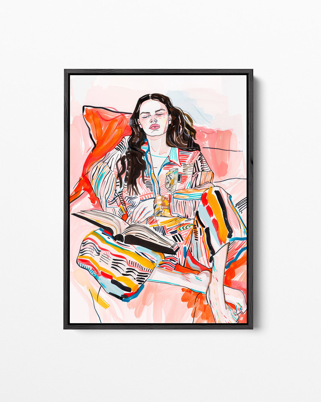 Levendige lezing – staand wanddecoratie kunstwerk