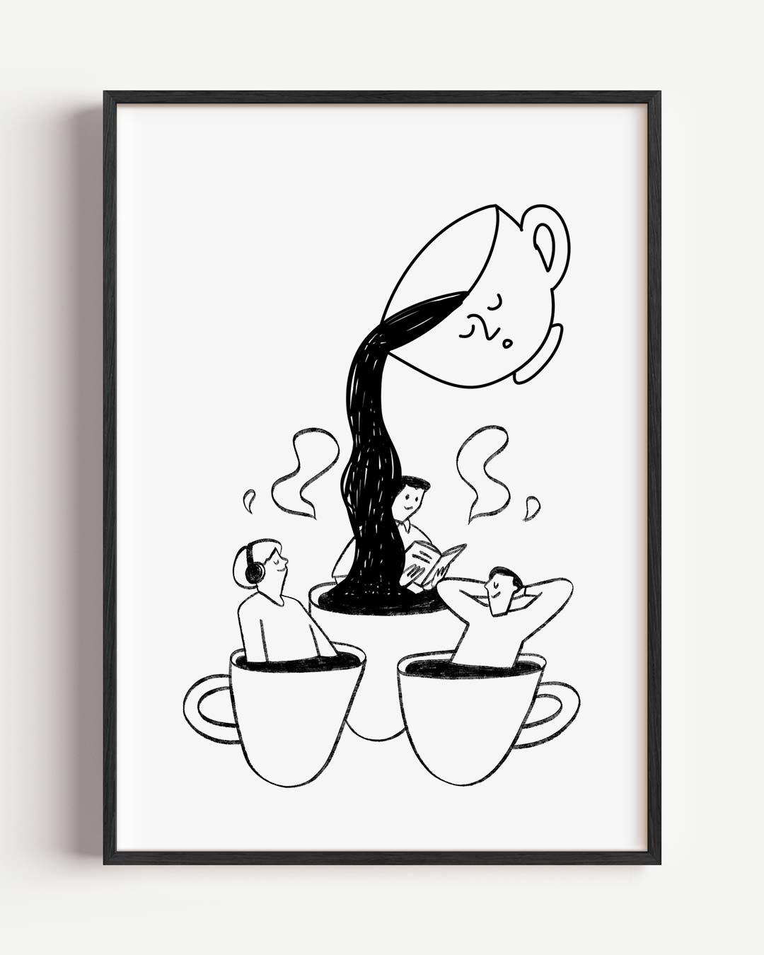 Koffie Ochtend Genot – zomer portret poster als wanddecoratie