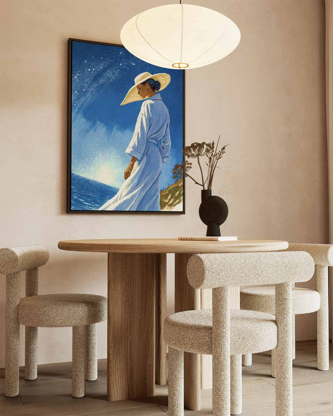 Zomerse Dromen aan Zee – staand kunstwerk voor modern interieur