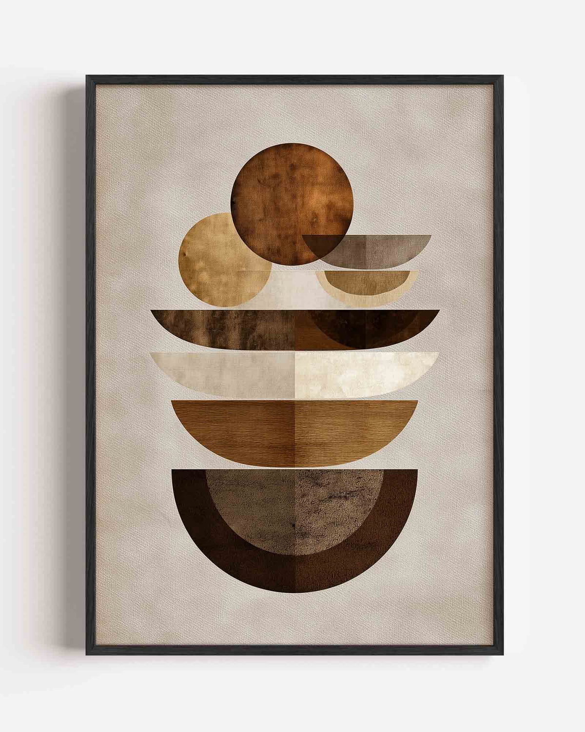 Gestapelde vormen – abstracte portret poster als wanddecoratie