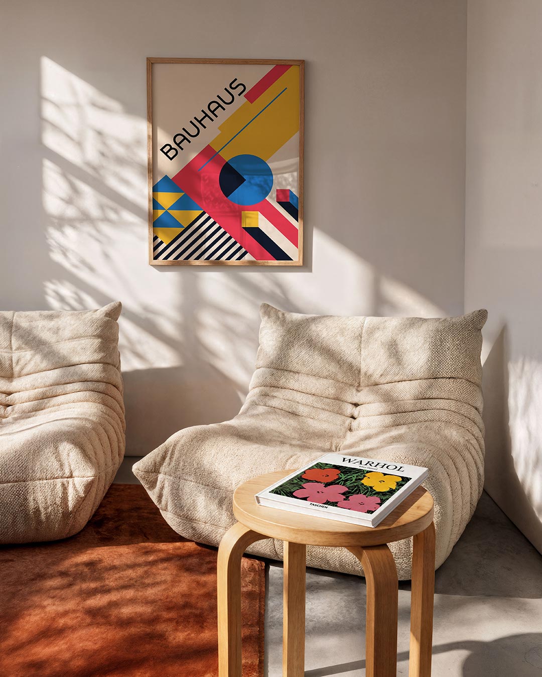Abstracte – geometrische Bauhaus poster in staand formaat