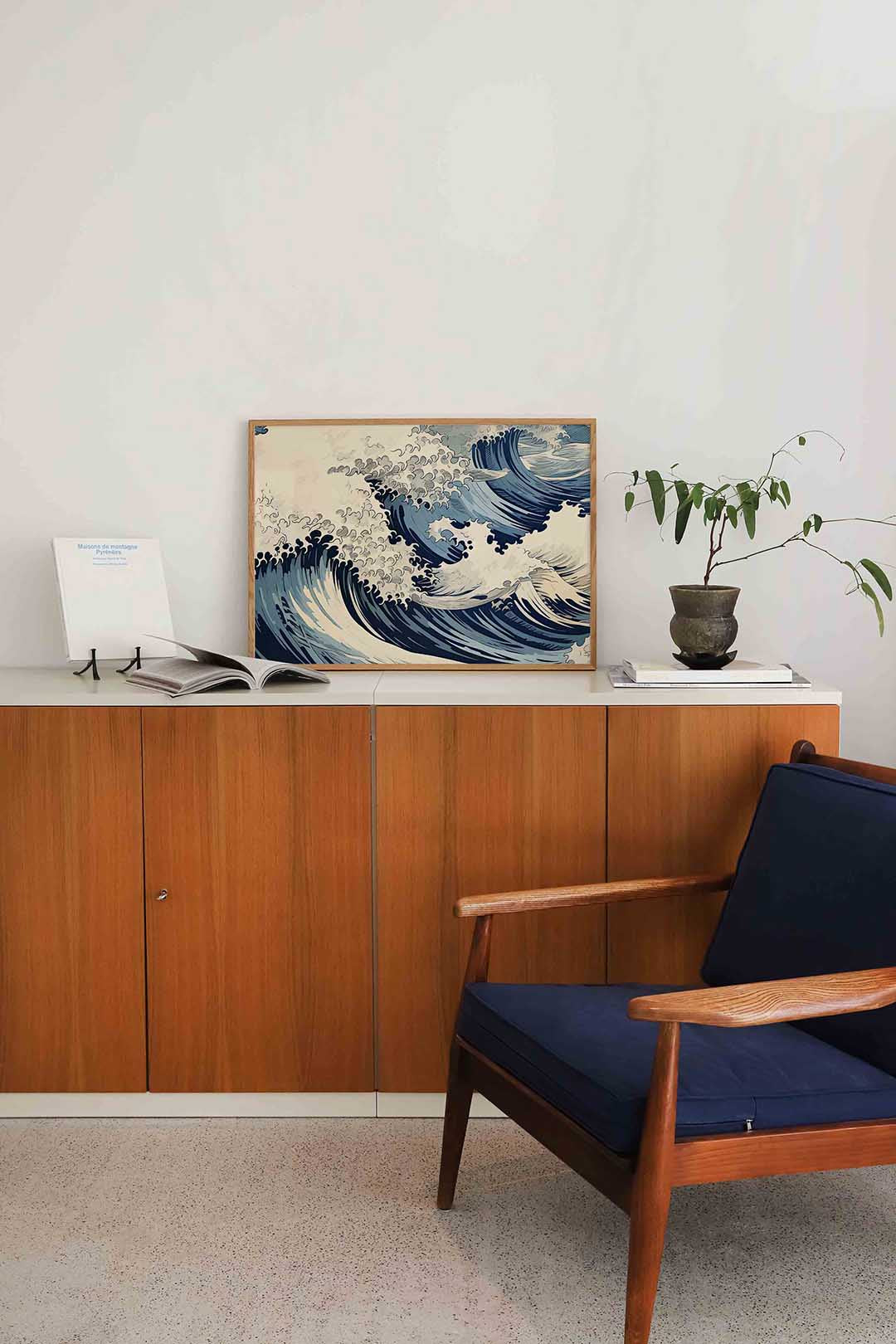 Golvende zee – moderne landscape wanddecoratie van WallArtistic