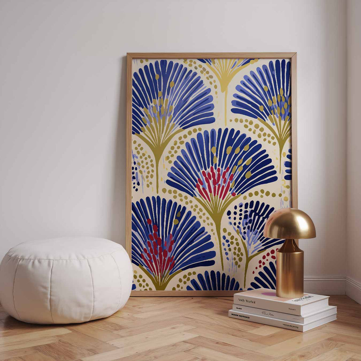 Blikvanger Botanische – staande kleurrijke abstracte wanddecoratie van WallArtistic