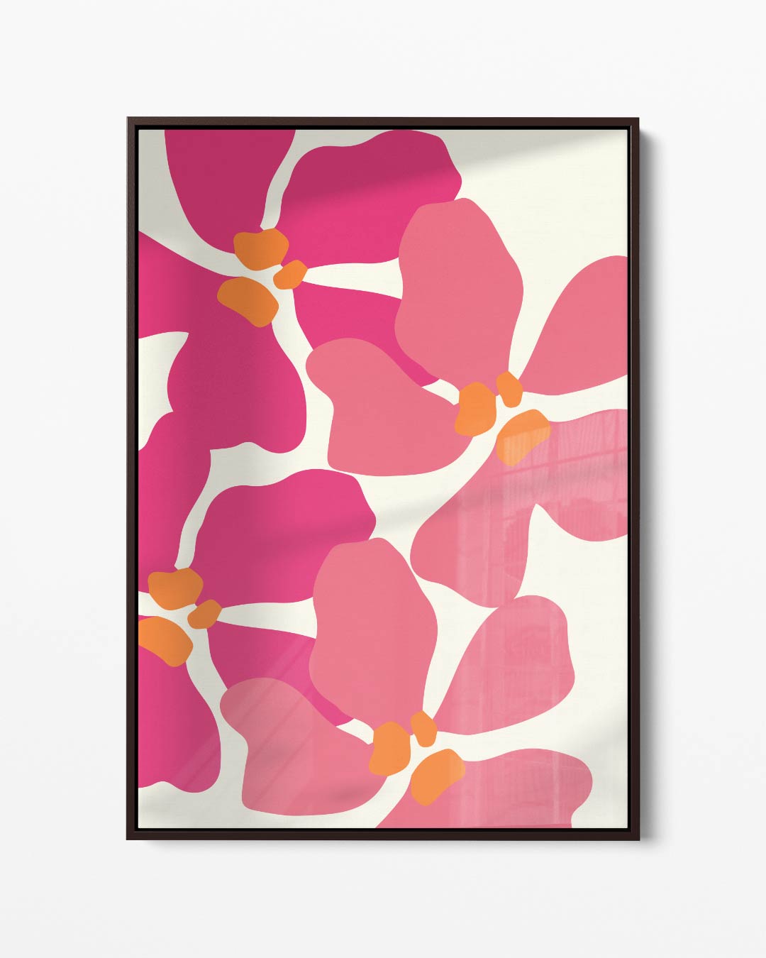 Bloeiende Roze Orchideeën – portret kunstwerk als wanddecoratie