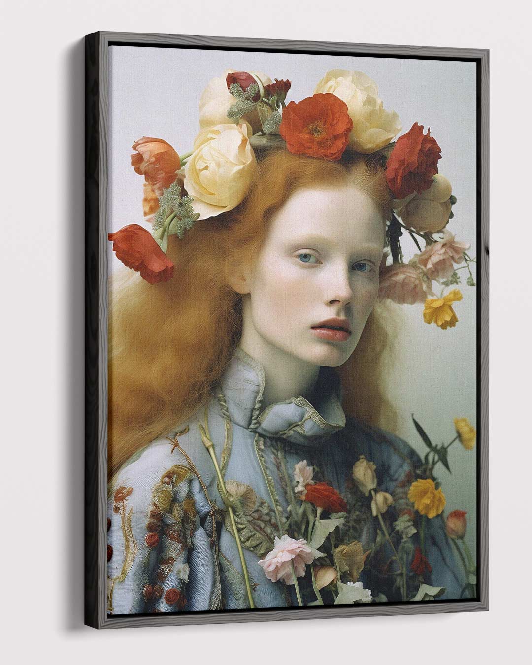 Bloemenpracht in Portret – dibond kunstwerk als wanddecoratie