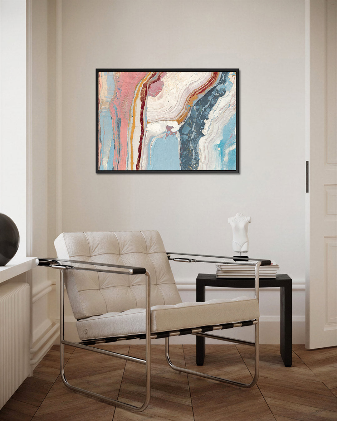 Organische kleurenstroom – kunstwerk op canvas, dibond of plexiglas