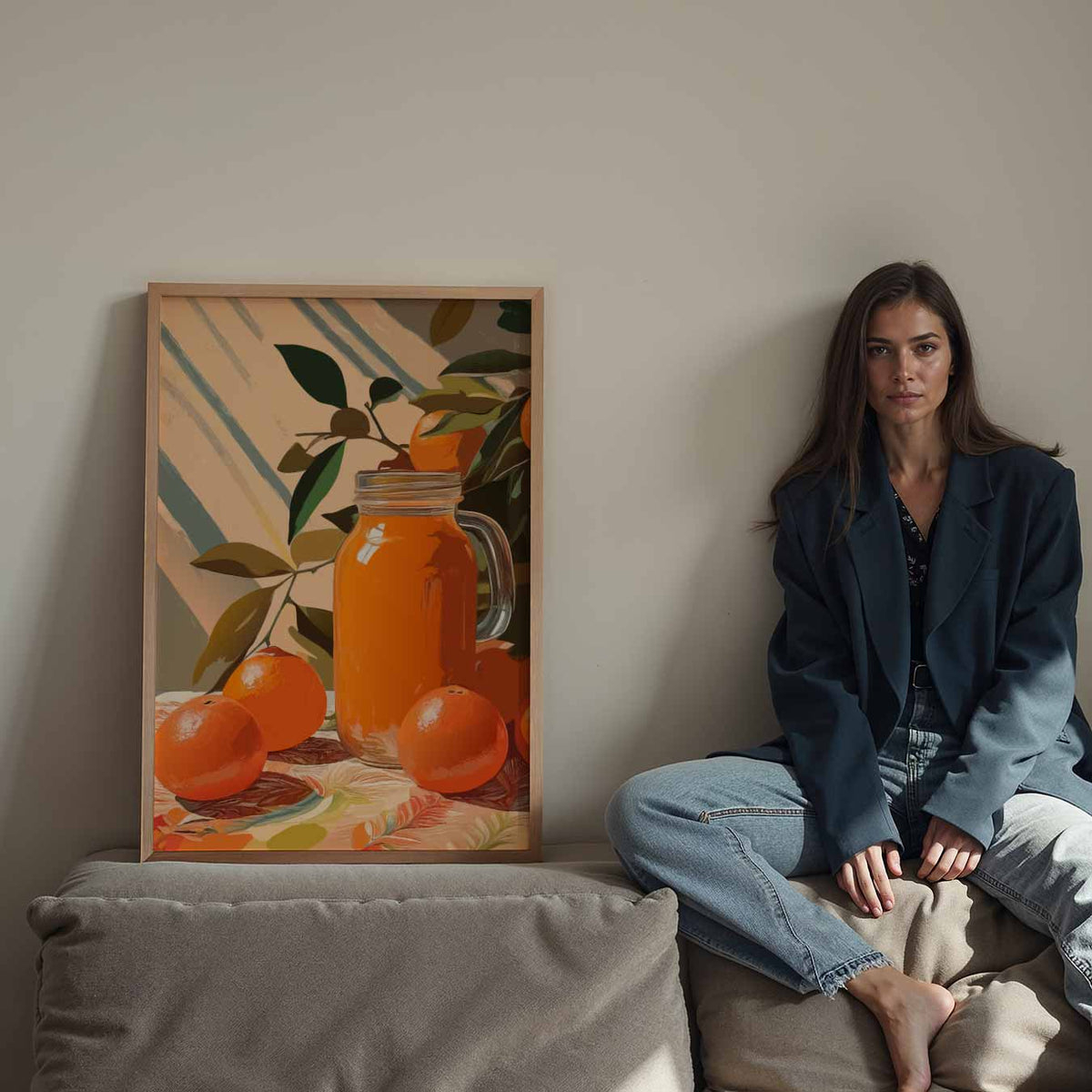Mandarijn Droom – staande keuken wanddecoratie van WallArtistic
