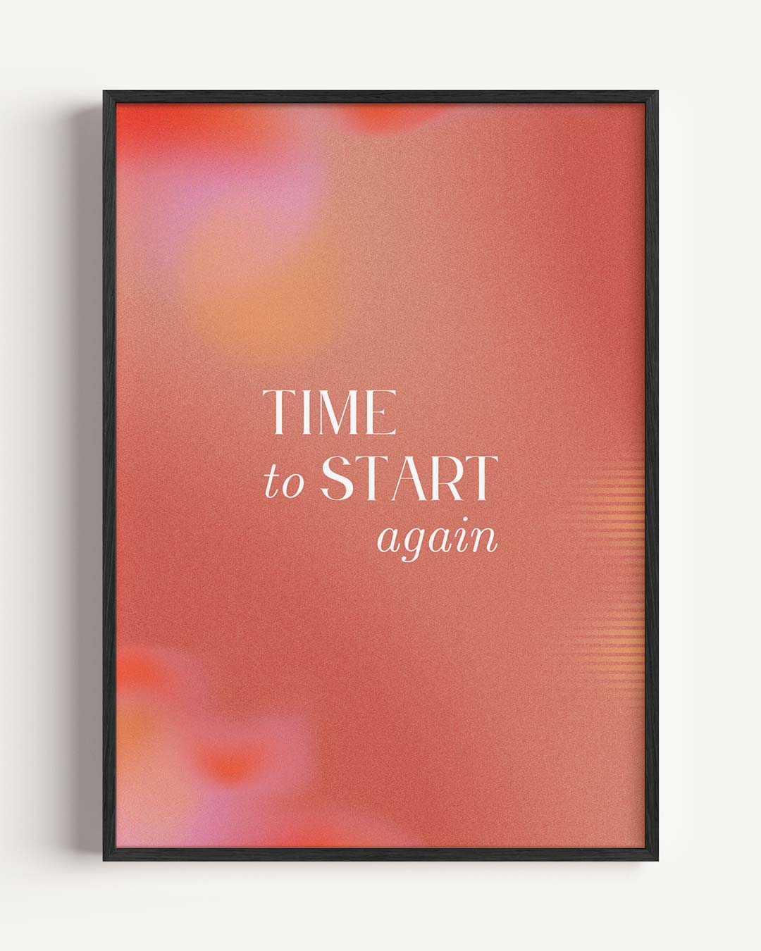 Time to Start Again – mindful portret poster als wanddecoratie