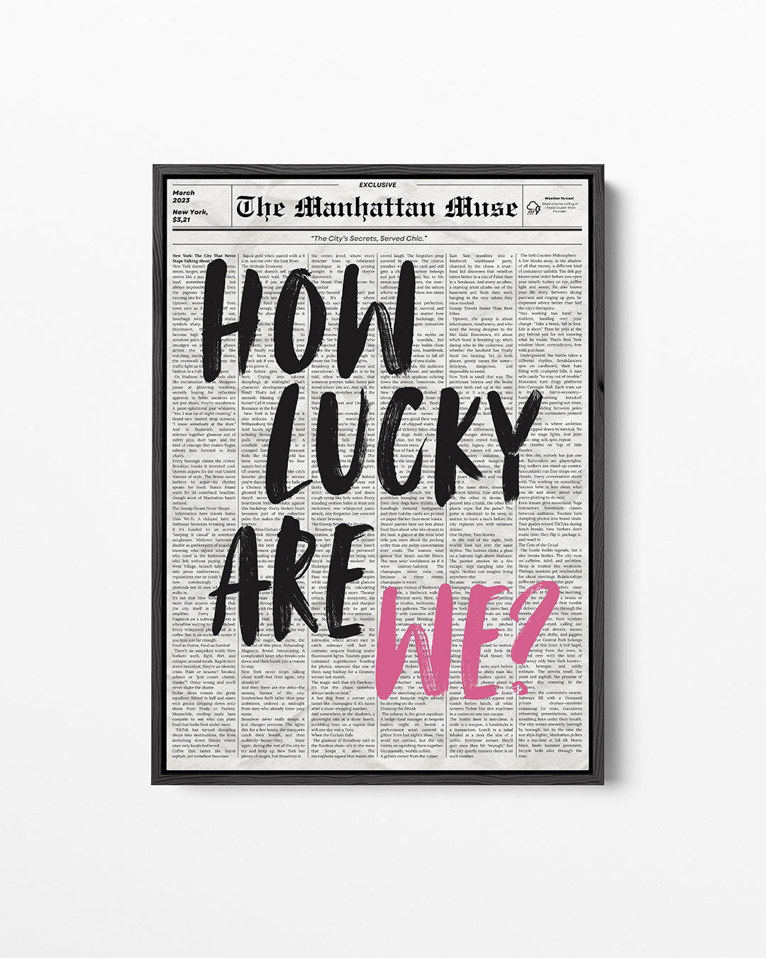Expressieve typografie – staand wanddecoratie kunstwerk
