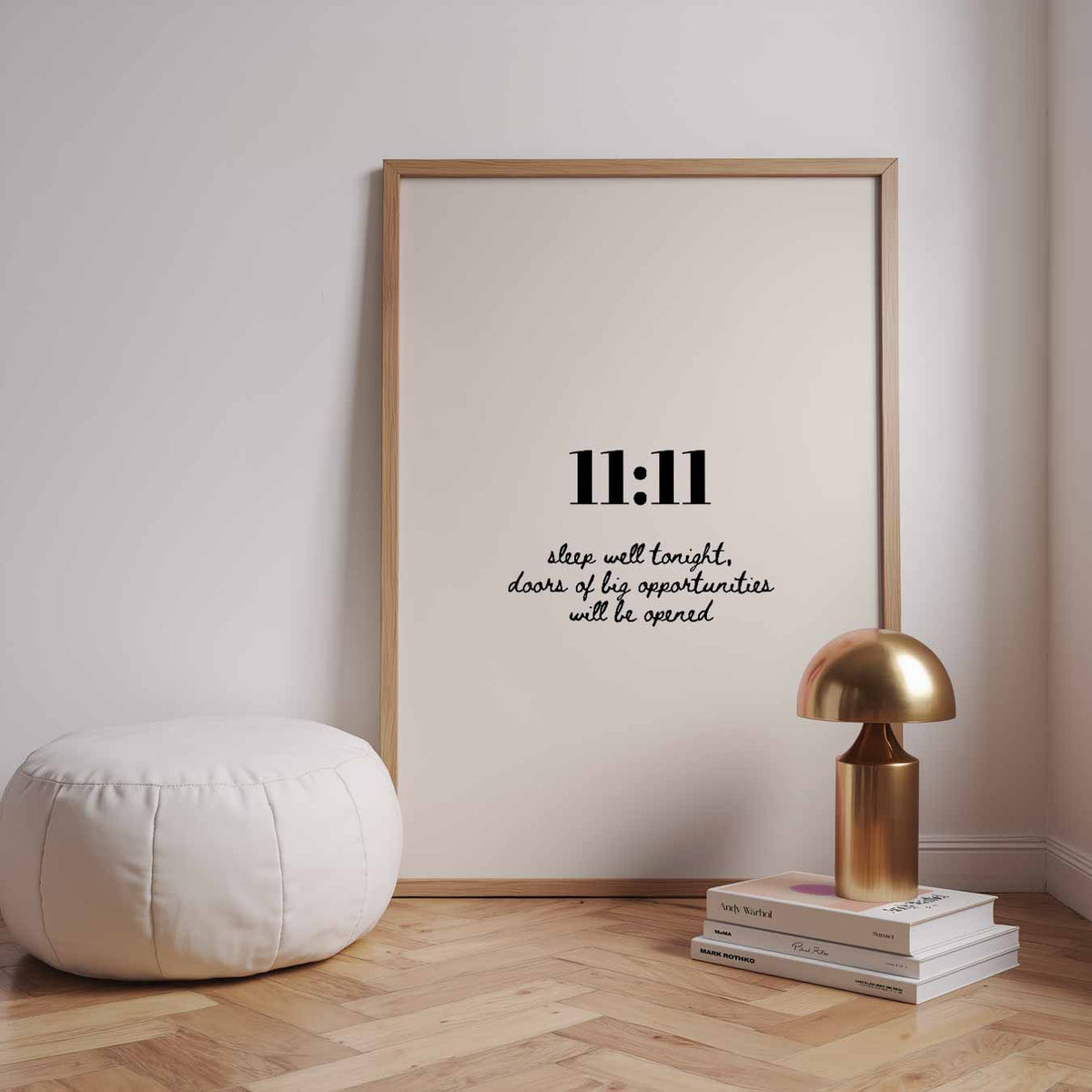 11:11 Opportunities – staande muurposter met mindful uitstraling