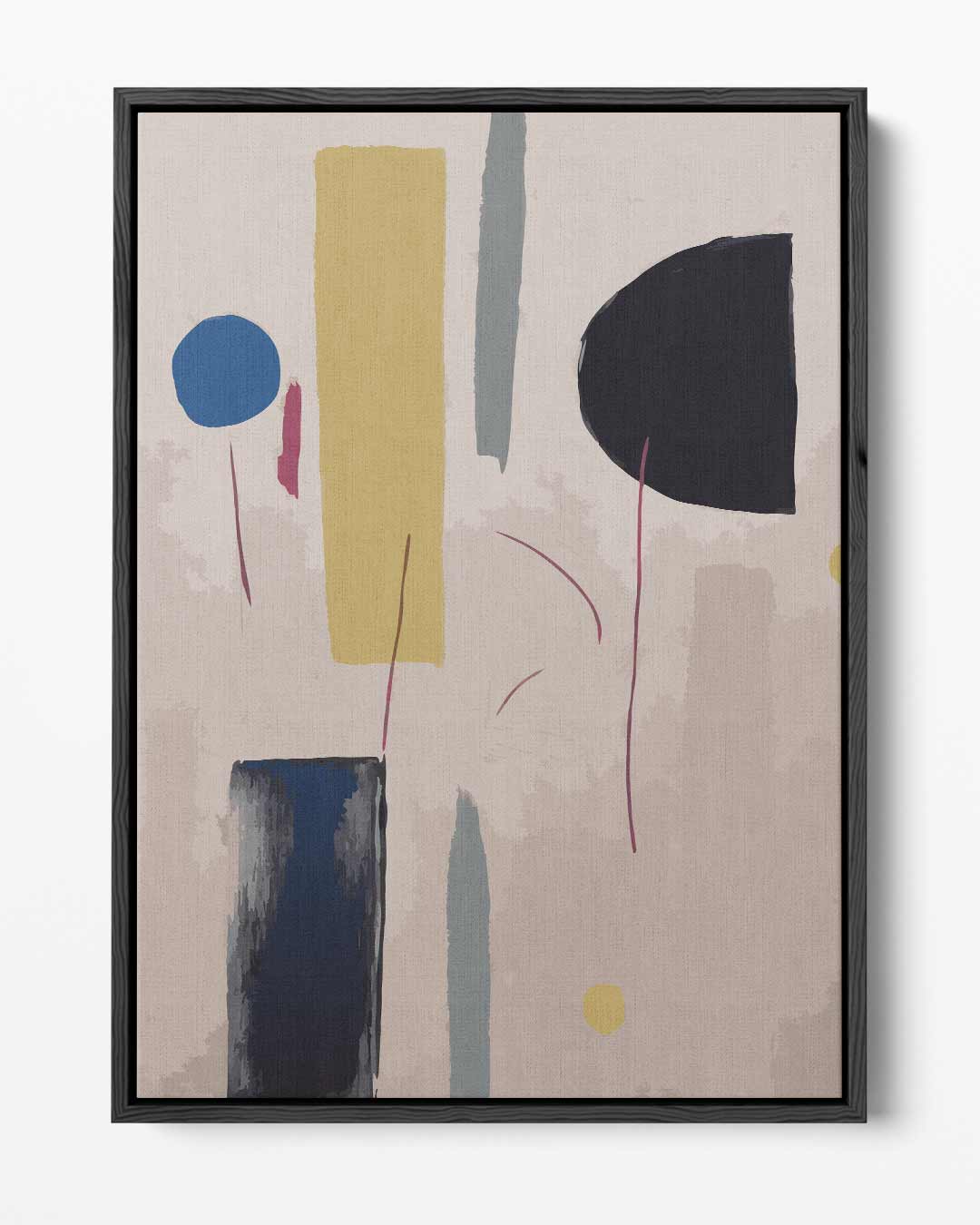 Abstracte Vormen in Balans – portret kunstwerk als wanddecoratie