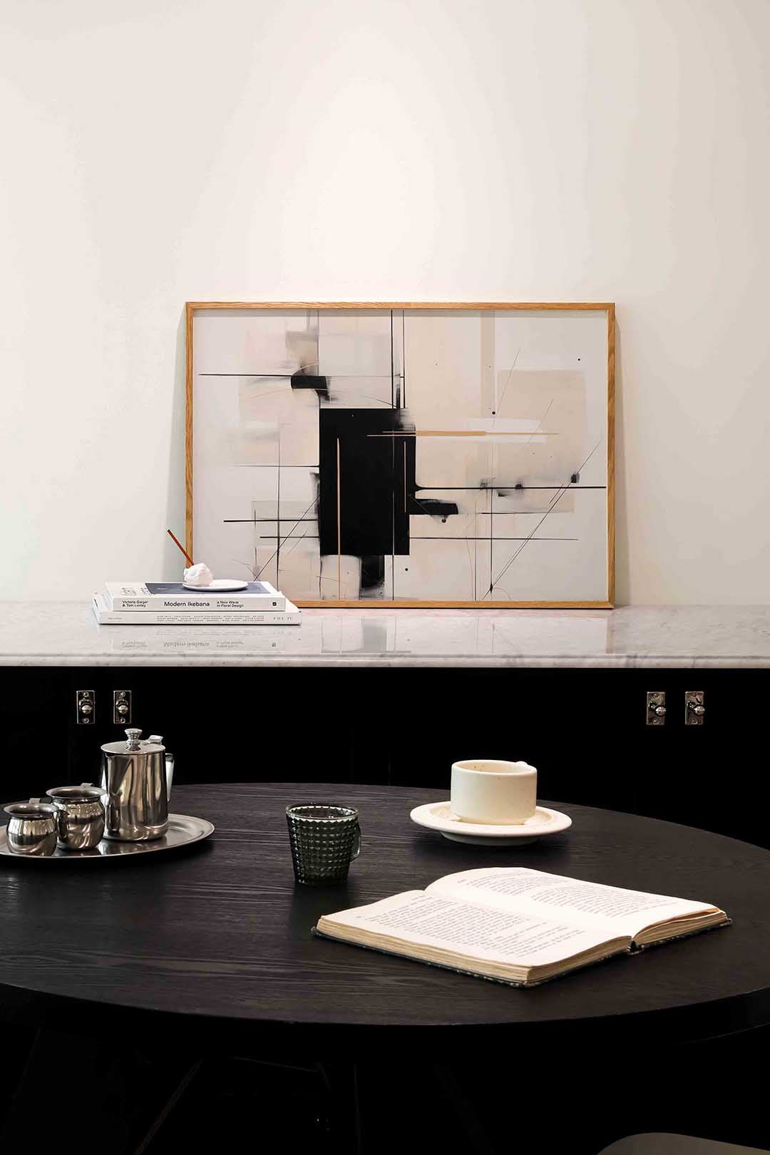 Abstracte lijnen en vlakken – abstracte poster in liggend formaat