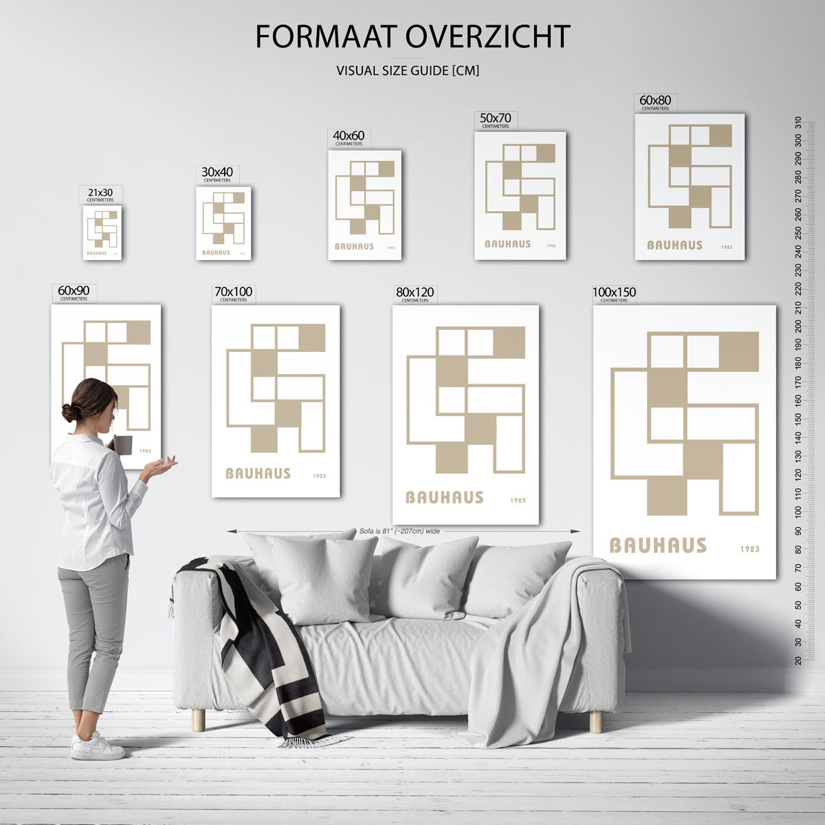 Vormen en vlakken – Bauhaus poster als moderne geometrische wanddecoratie