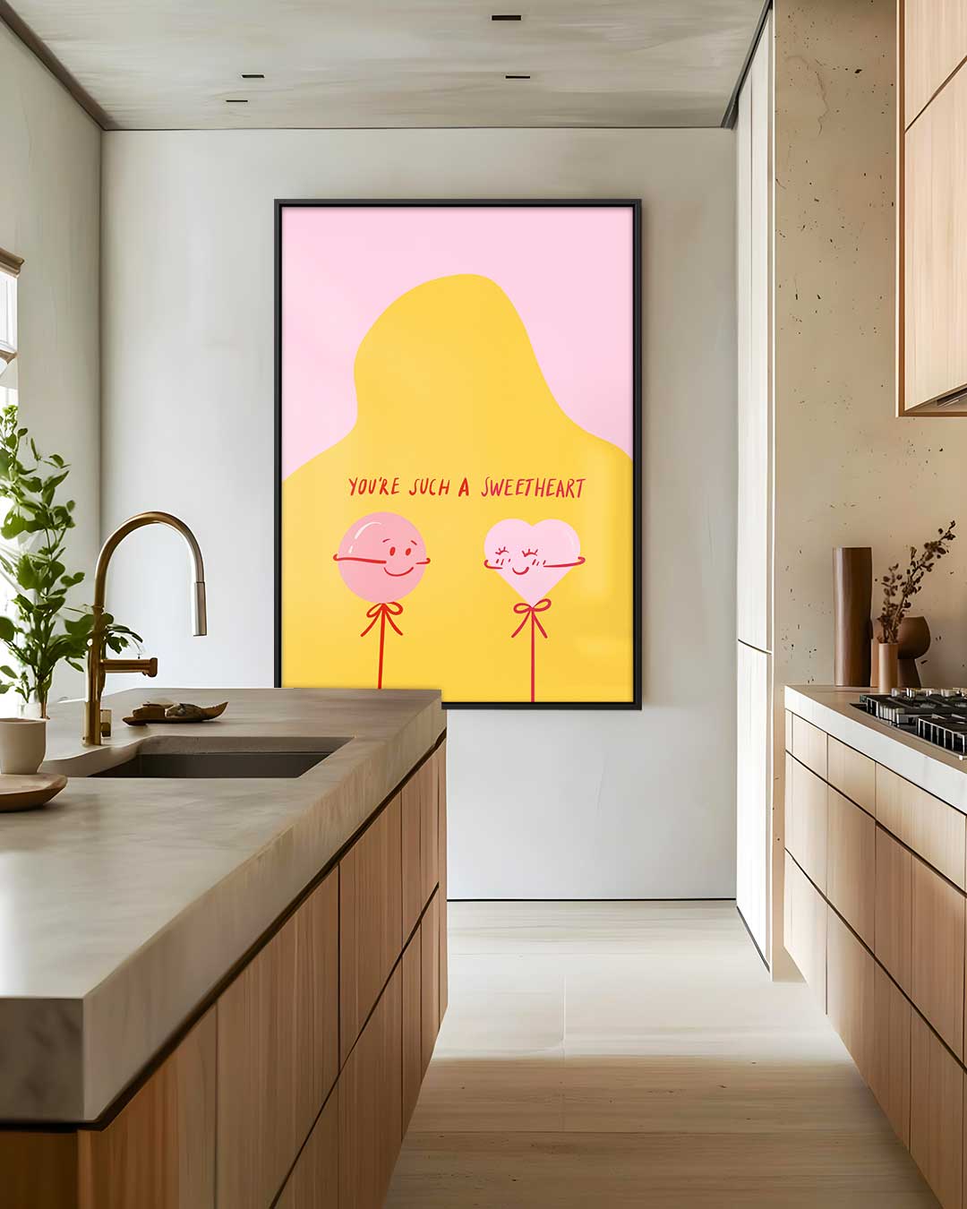 Lolly Vriendjes Kunstwerk – dibond wanddecoratie in staand formaat