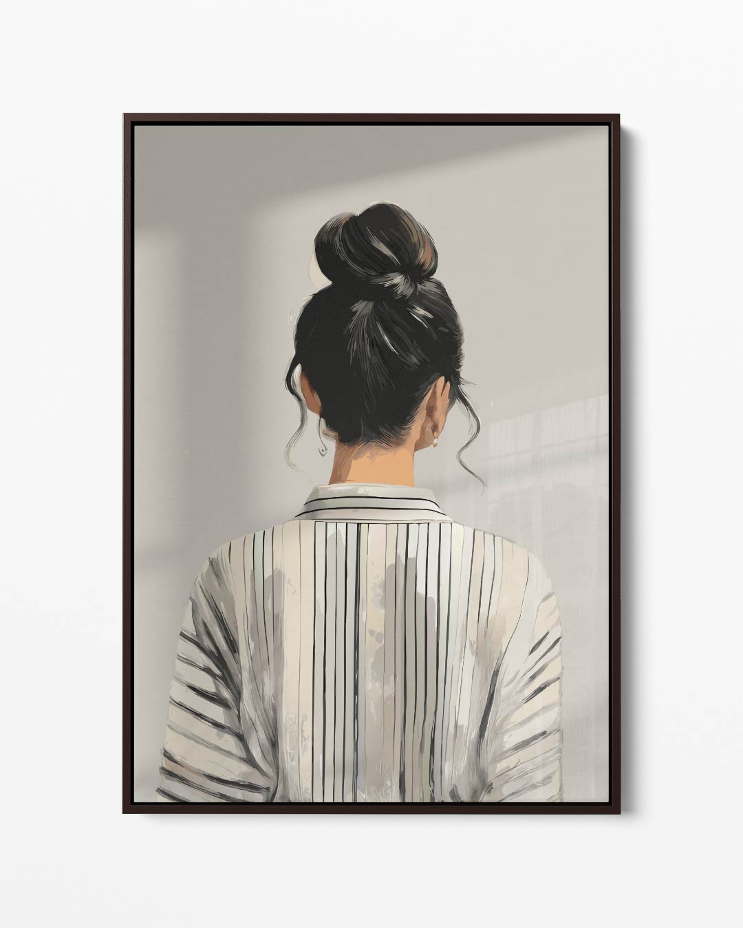 Rustige Contemplatie – portret kunstwerk als wanddecoratie