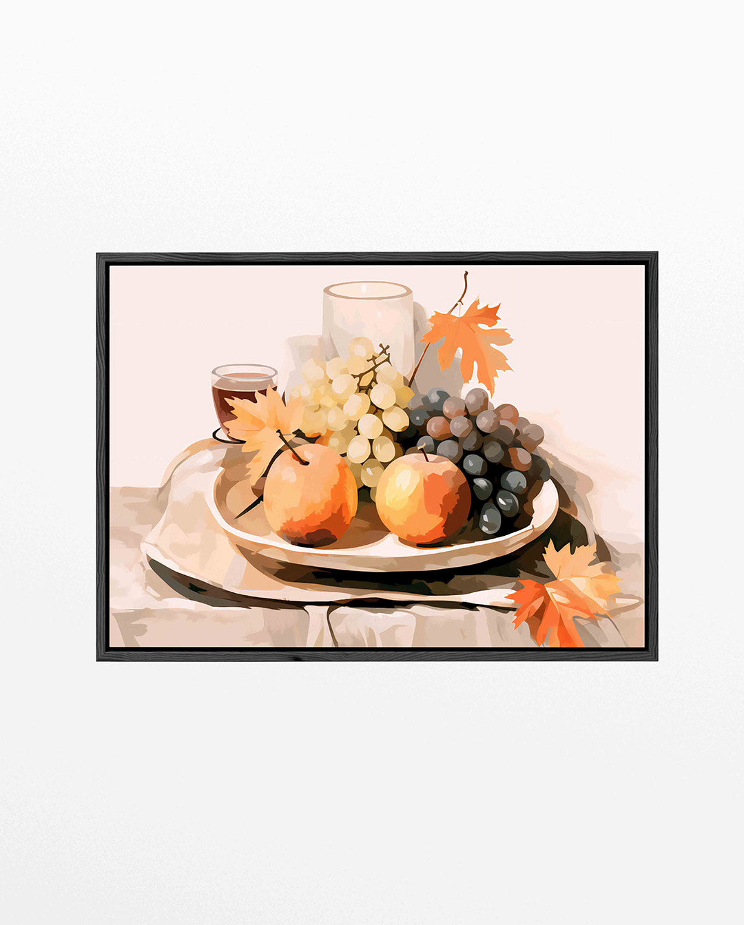 Fruit en herfstbladeren – liggend keuken kunstwerk