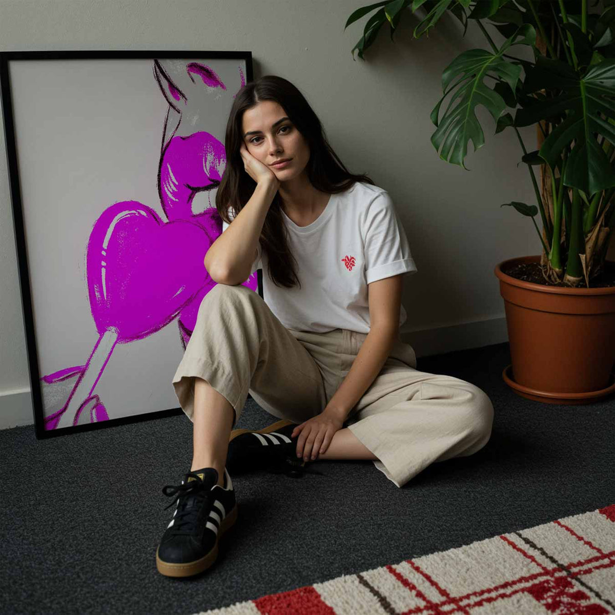 Stijlvolle Pop Art – zomerse poster in staand formaat
