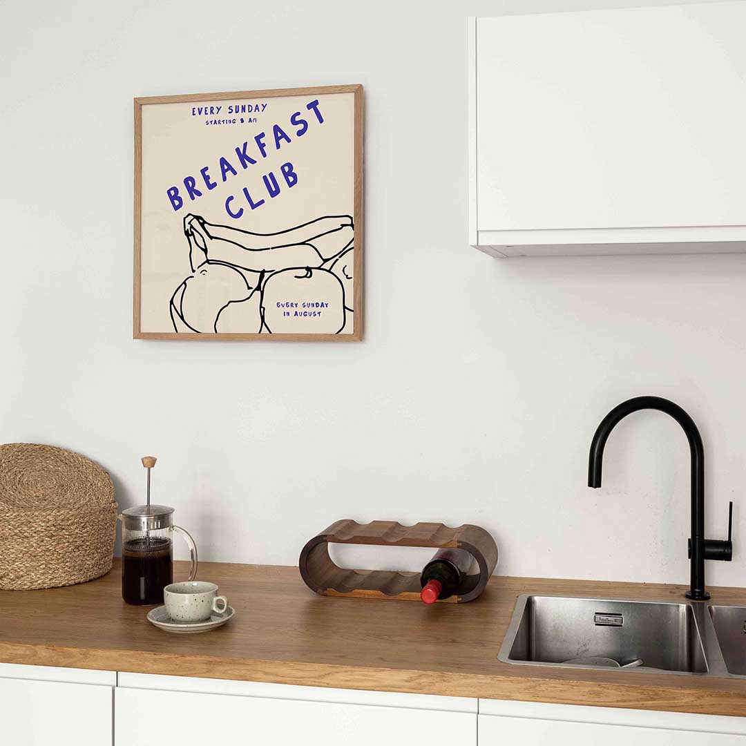 Breakfast club – keukenposter in vierkant formaat