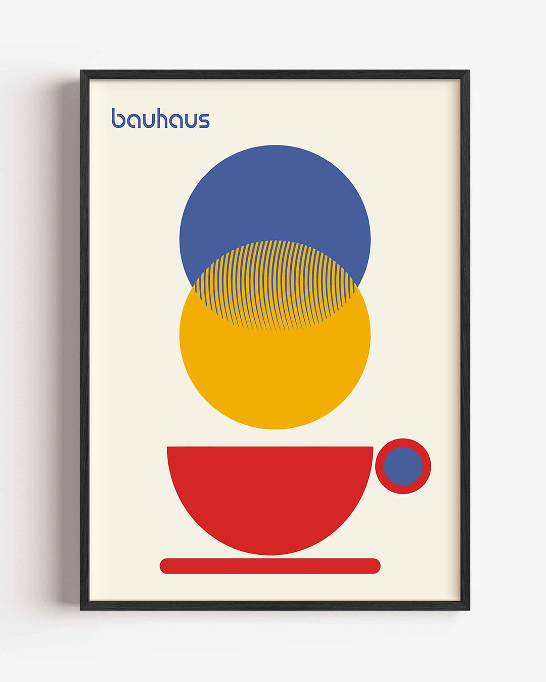 Vormen en vlakkenspel – staande Bauhaus poster als wanddecoratie