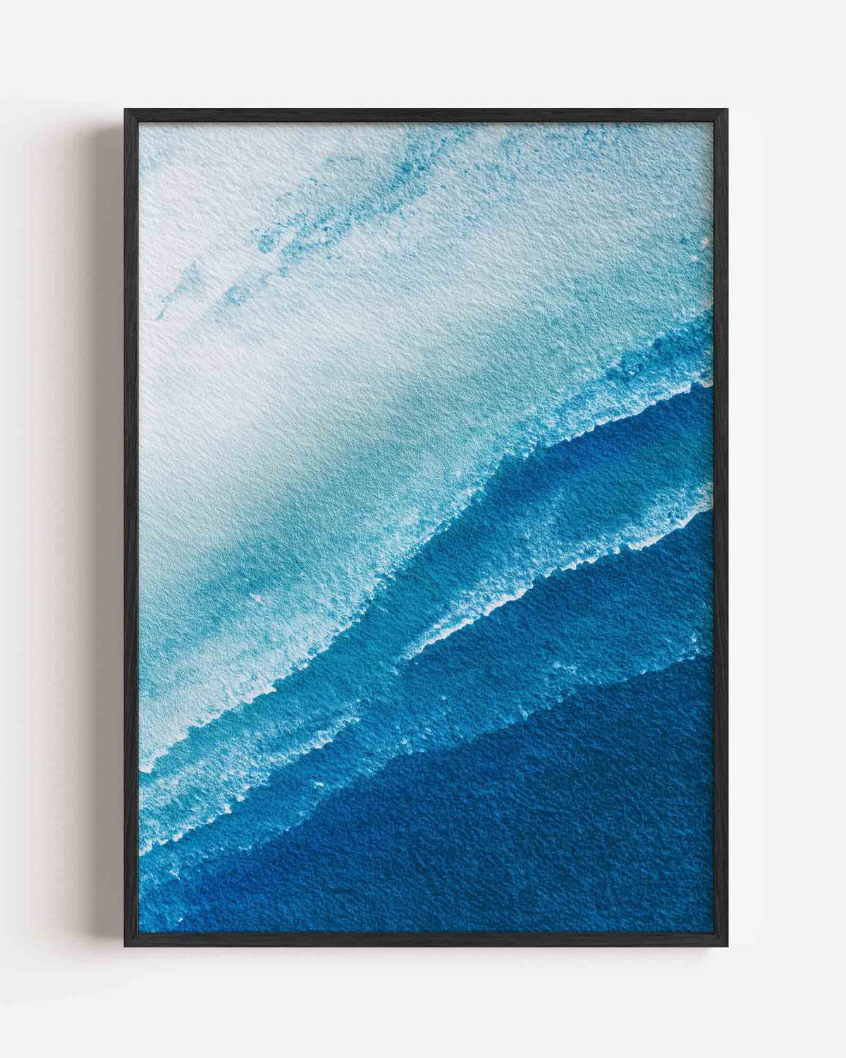 Golvende blauwe lijnen – natuur portret poster als wanddecoratie