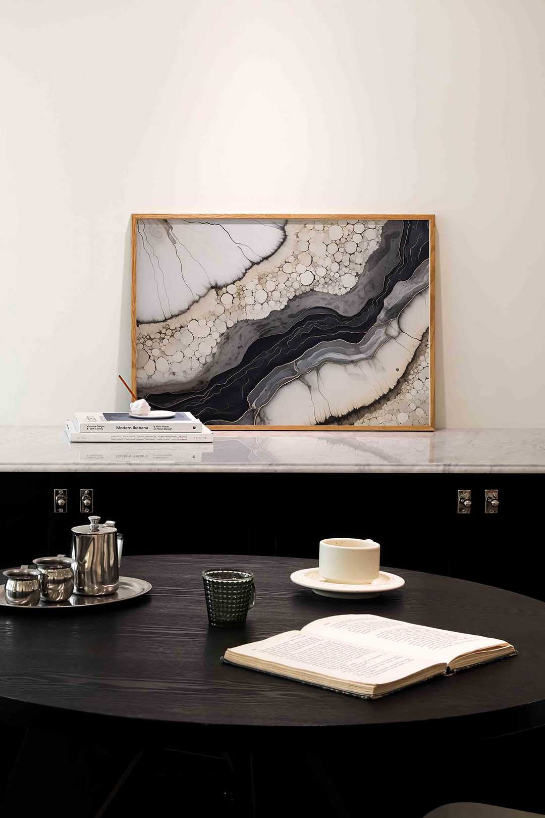 Abstracte vormen – abstracte poster in liggend formaat