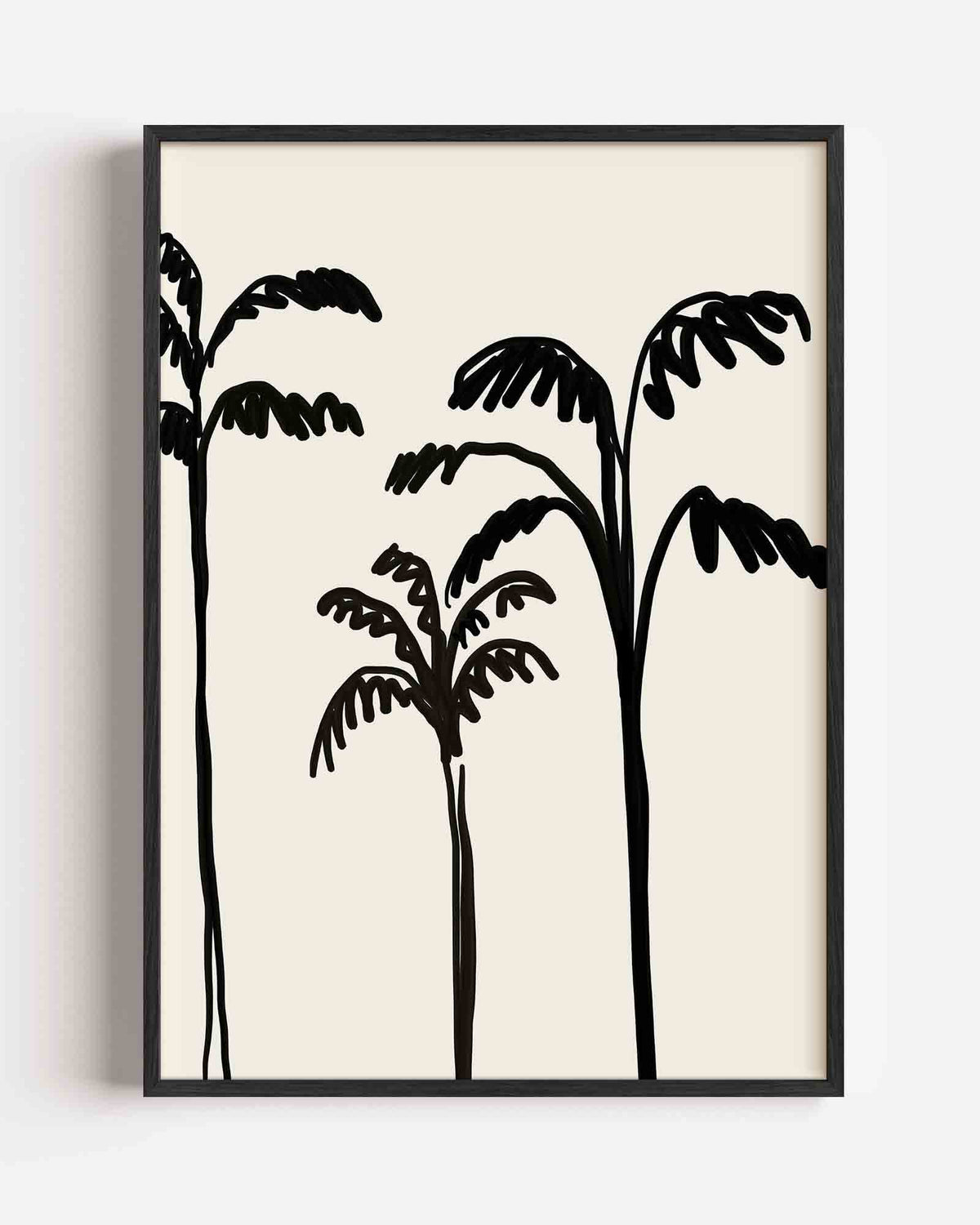 Palmboom silhouetten – hedendaagse illustratie portret poster als wanddecoratie