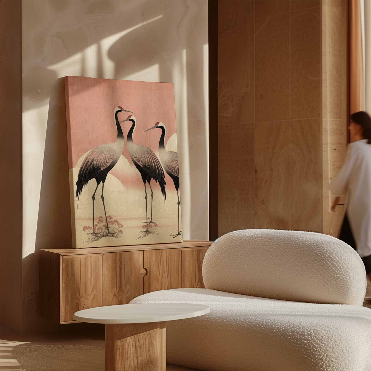 Dans van Kraanvogels – dibond kunstwerk als wanddecoratie