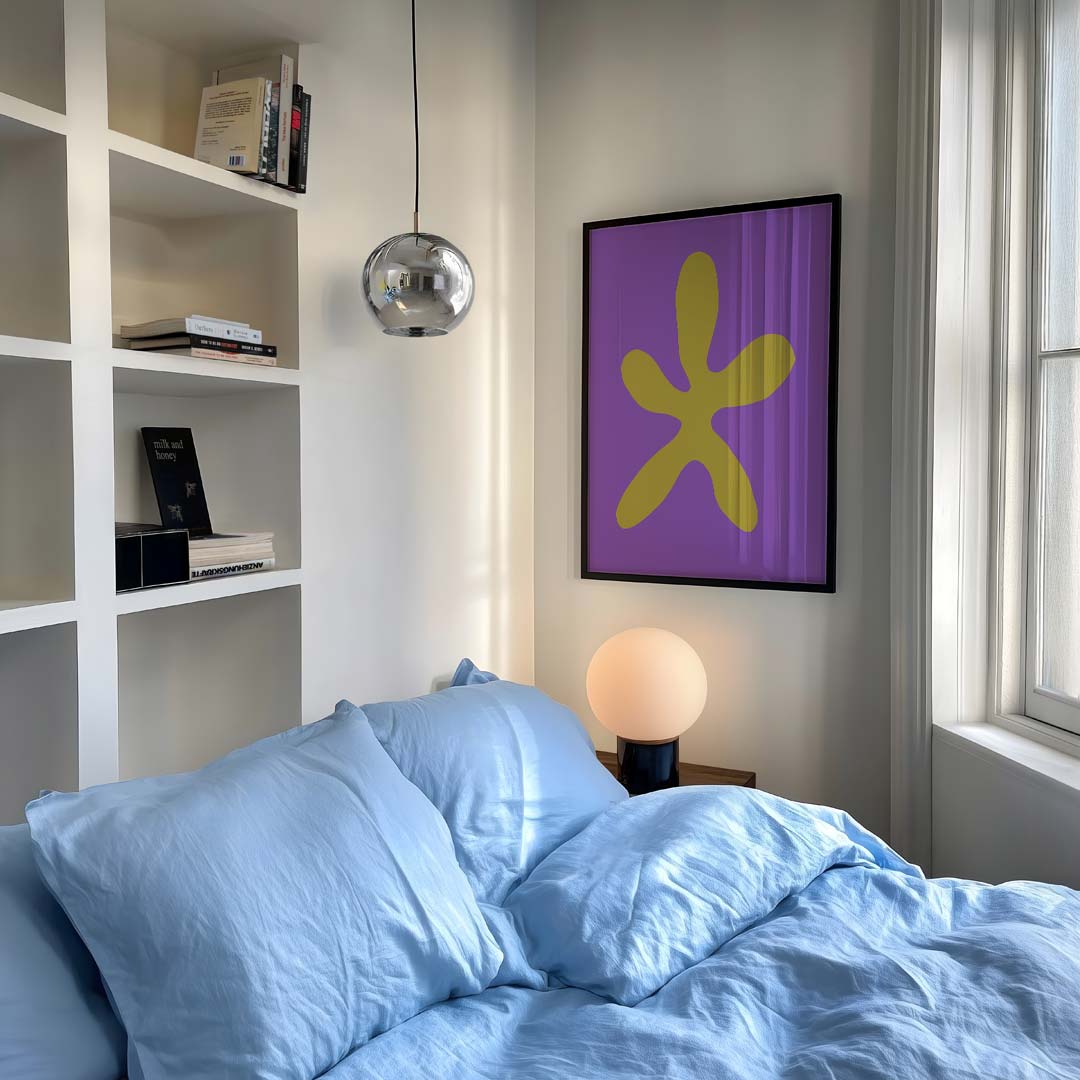 Stijlvolle Vormen – staande kleurrijke abstracte wanddecoratie van WallArtistic