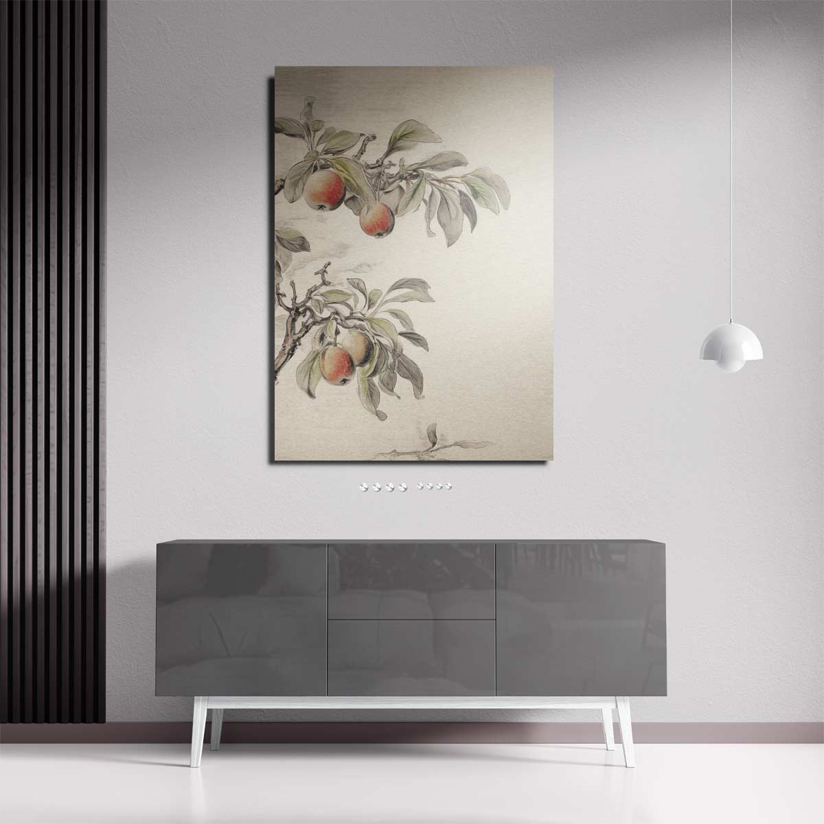 Subtiele Appelboom Takken – plexiglas wanddecoratie in portret formaat