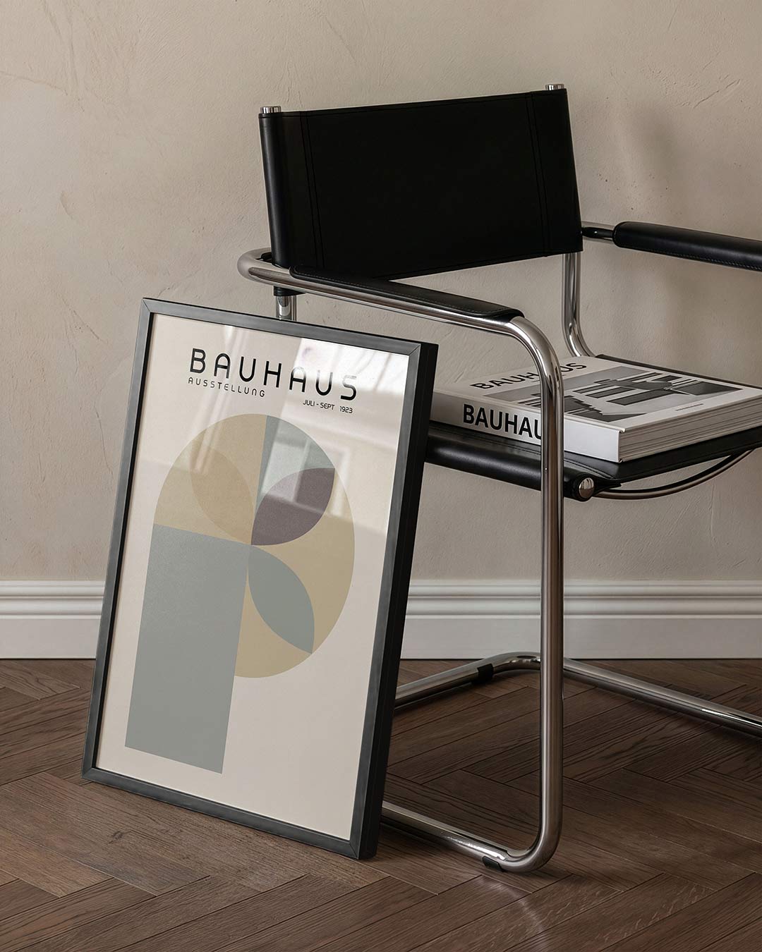 Vorm en balans – staande Bauhaus poster voor aan de muur