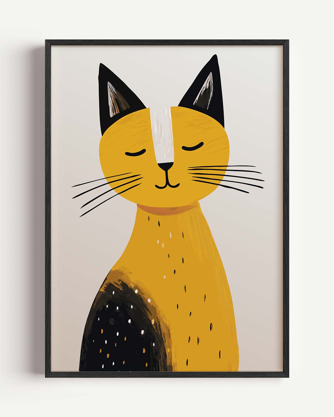 Vrolijke Kattenposter – kids portret poster als wanddecoratie