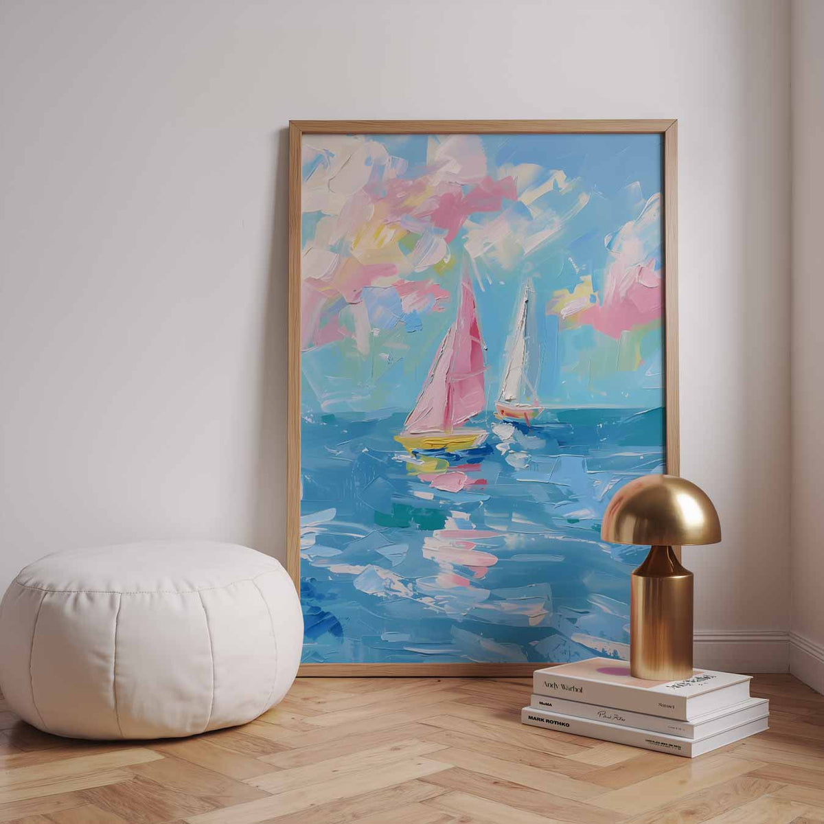 Kleurrijke Zeilboot Avontuur – urban poster in staand formaat