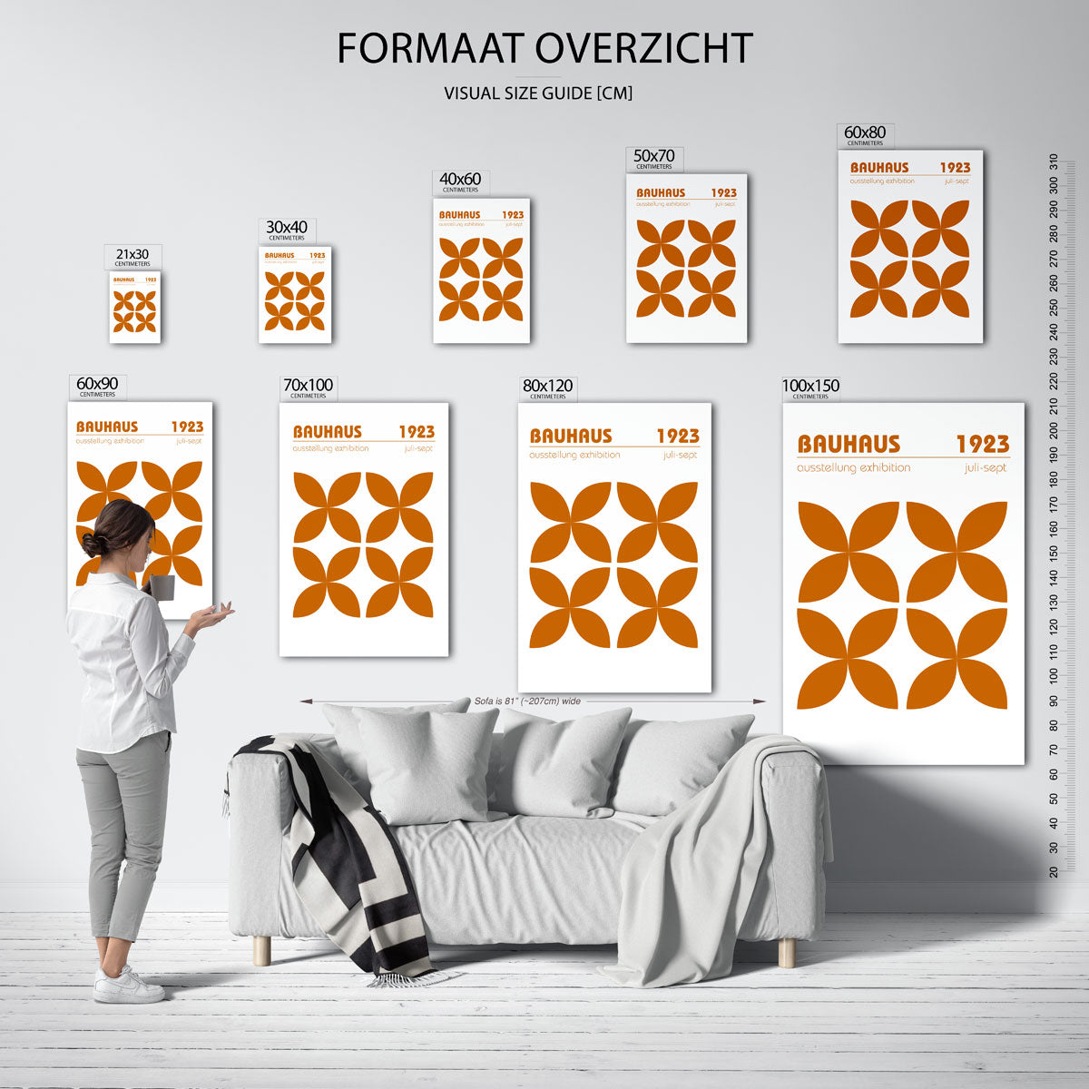 – geometrische poster in Bauhaus-stijl van WallArtistic