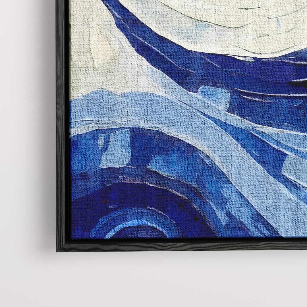 Spiralen van Blauw – dibond kunstwerk als wanddecoratie
